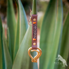 Leather Horsehair Clip-On Hoof Pick