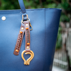 Leather Horsehair Keychain and Leather Horsehair Folding Hoof Pick