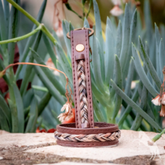 Leather Horsehair Keychain and Leather Horsehair Bracelet