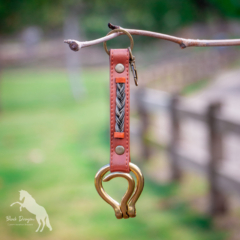Leather Horsehair Clip-On Hoof Pick