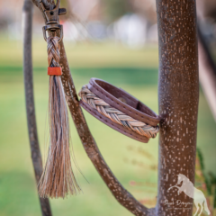 Leather Horsehair Bracelet and Horsehair Tassel Keychain