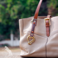 Leather Horsehair Clip-On Hoof Pick