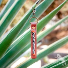 Leather Horsehair Keychain