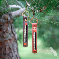 Leather Horsehair Keychain