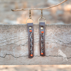 Leather Horsehair Keychain