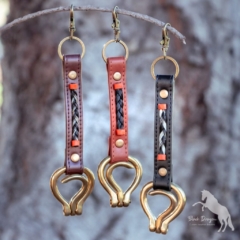 Leather Horsehair Clip-On Hoof Pick