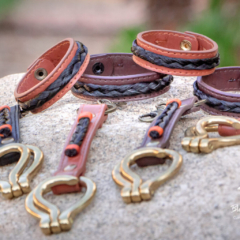 Leather Horsehair Bracelet and Leather Horsehair Folding Hoof Pick