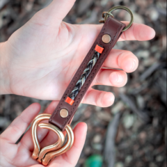Leather Horsehair Clip-On Hoof Pick
