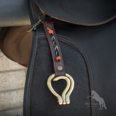 Leather Horsehair Clip-On Hoof Pick