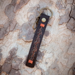 Leather Horsehair Keychain