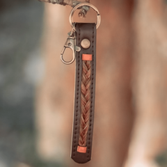 Leather Horsehair Keychain